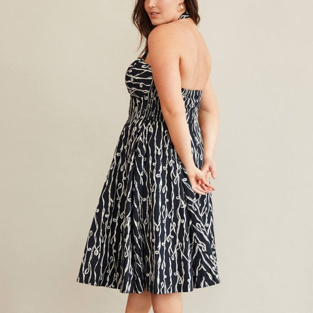 HTF Anthropologie Cerys Halter Midi Dress - Picture 4 of 4